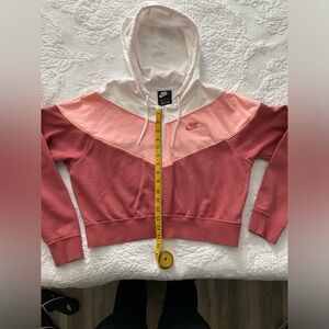 Nike half zip cropped hoodie